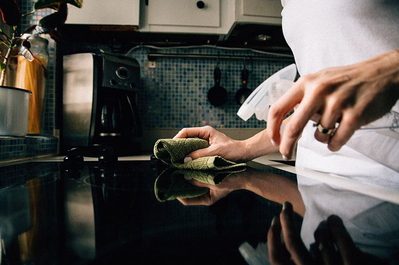 Practice routine cleaning of frequently touched surfaces in your home.